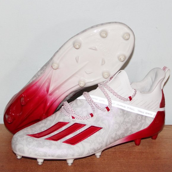 Adidas Adizero New Reign Young King Football Cleats Mens 13 Floral Red - Picture 1 of 8